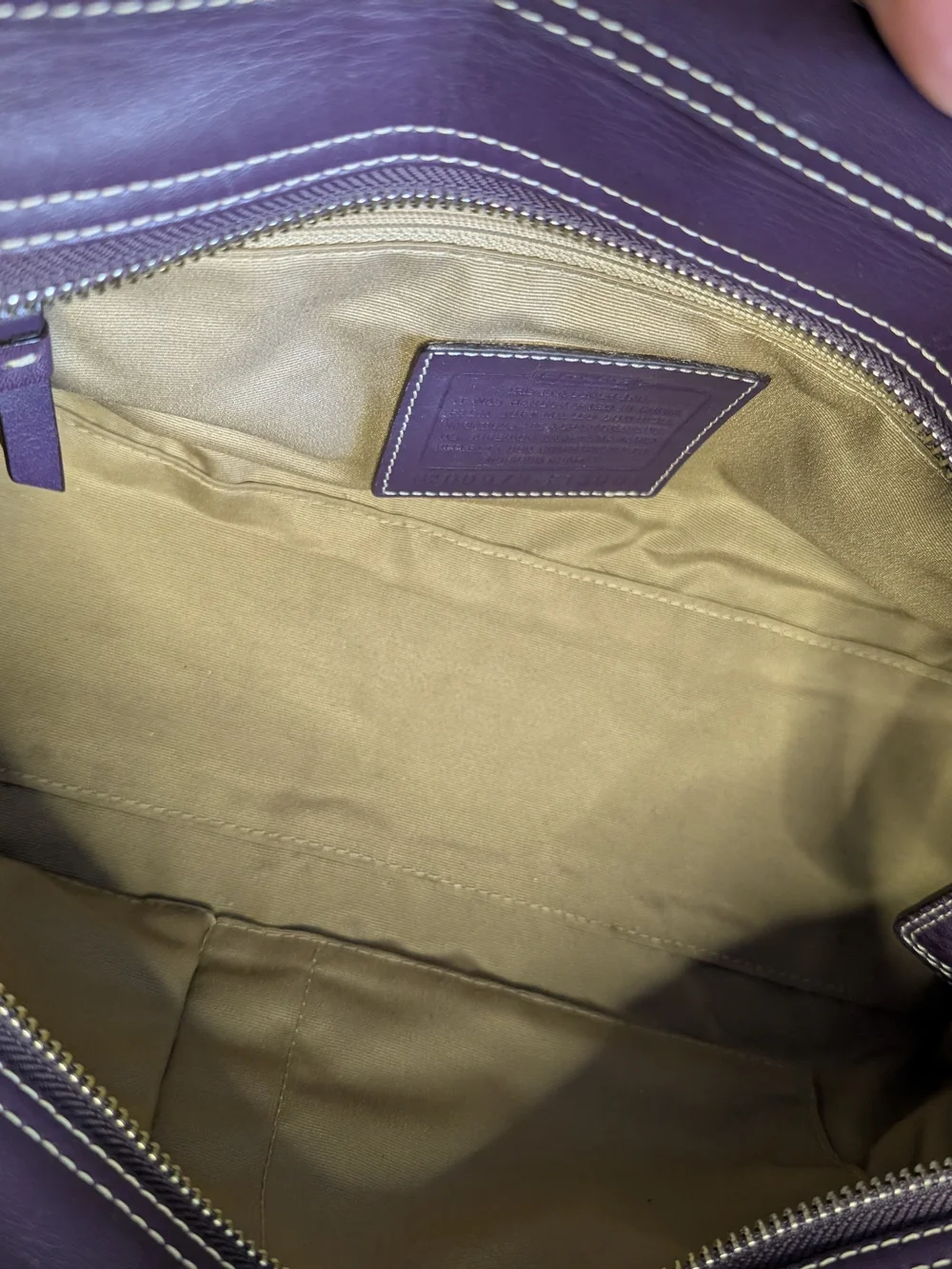 Coach Y2K Hamptons Pebbled Leather Satchel #F13961, Purple, EUC!